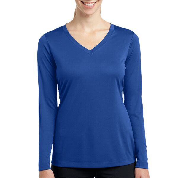 Sport Tek Sport Tek Ladies Long Sleeve PosiCharge Competitor V-Neck Tee LST353LS-WEB Sport Tek Ladies Long Sleeve PosiCharge Competitor V-Neck Tee Thumbnail